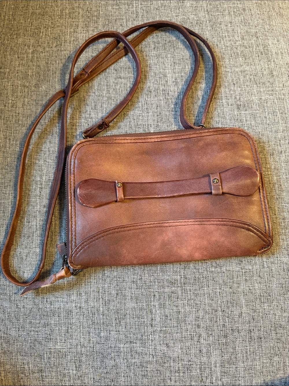 We The Free Traveler Brown Leather Crossbody
